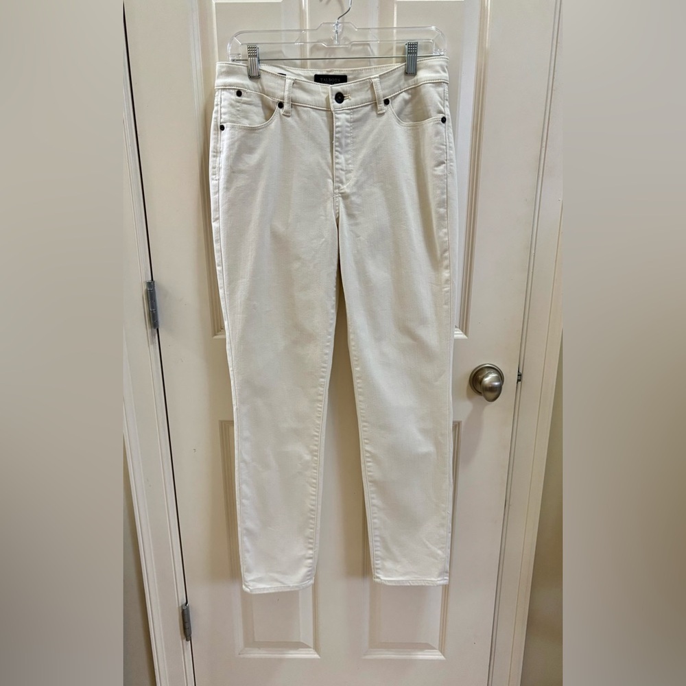 Talbots Cream Slim Ankle Five-Pocket Denim